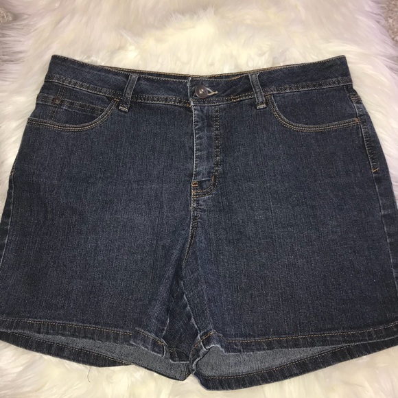 st john's bay womens jean shorts